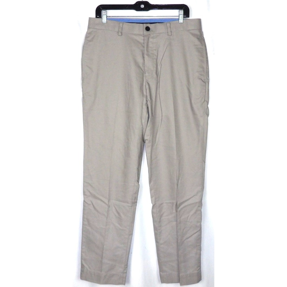 Brooks Brothers Stretch Advantage Chino Slim Fit Gray Pants Men's 34 X 30